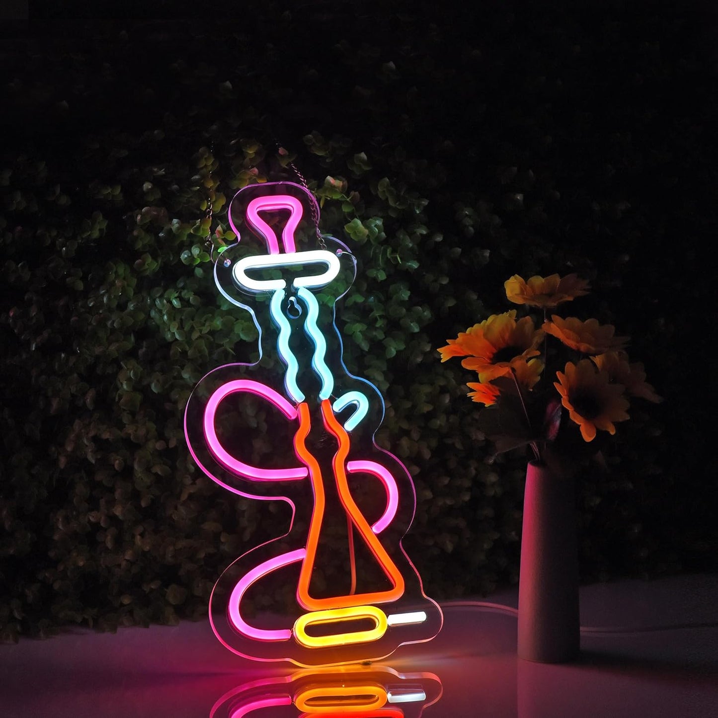 Hookah Neon Sign for Wall Décor with Dimmable Switch LED Neon Signs Light