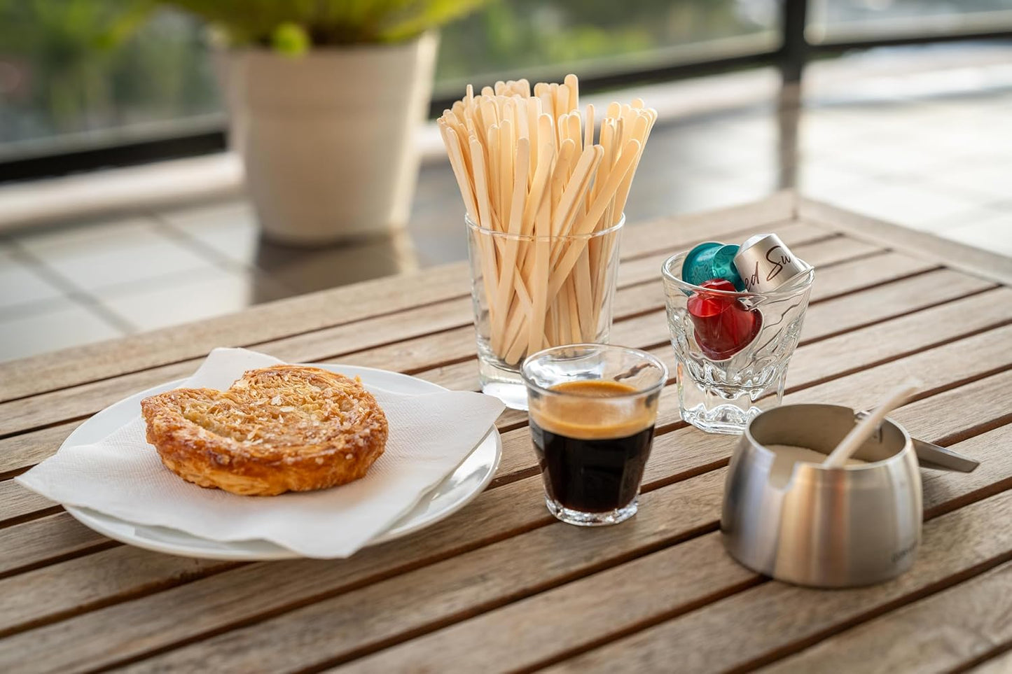 5.5 Inch Wooden Coffee Stirrers, 1000 Count, Disposable & Compostable Wood Coffee Stick Stirrers | Eco-Friendly, Sustainable, Organic, Biodegradable, Vegan-Friendly Coffee Station Supplies