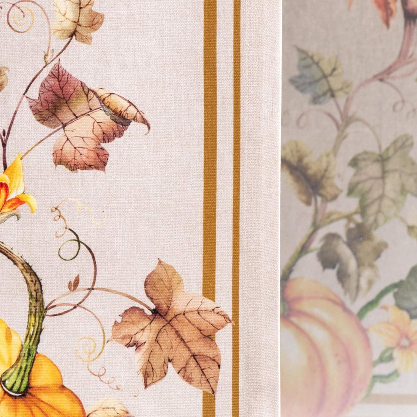 Maison d' Hermine Table Runner 100% Cotton Single Layer Table Runners 72 inches Long for Thanksgiving Christmas Decorations Home Kitchen Dining Party Wedding (Potiron, 14.5" x 72")