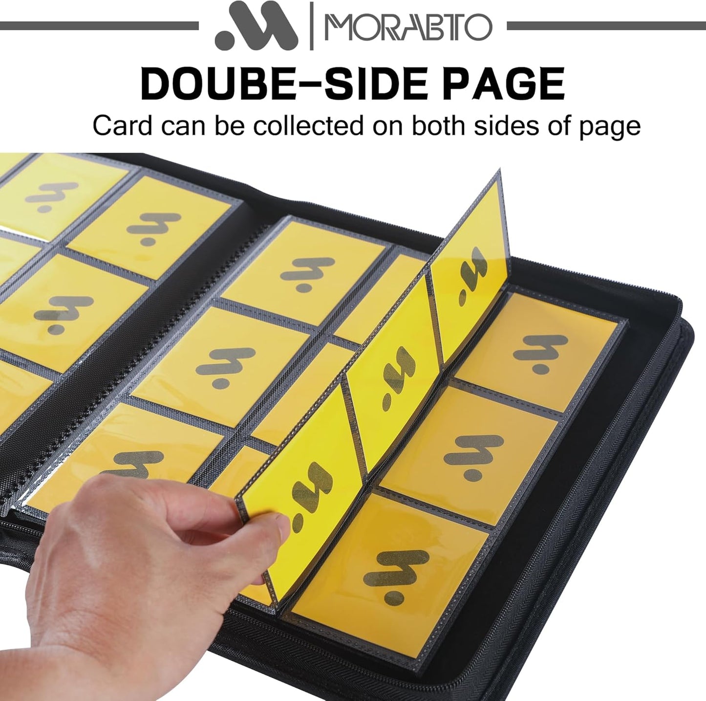 Card Binder 9 Pockets,Trading Card Binder Holds up to 864 Cards with 48 Sleeves,Zipper Card Holder Album Compatible with TCG Card/Game Cards/Sports Card