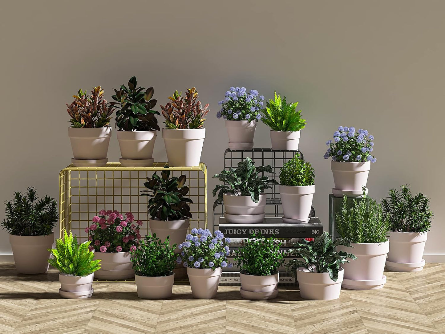 80 Pcs Small Mini Pink Clay Pots 2.1'' Terracotta Pot Clay Ceramic Pottery Planter Cactus Flower Pots Succulent Nursery Pots- Great for Window Boxes, Cactus, Plants, Crafts, Wedding Favors