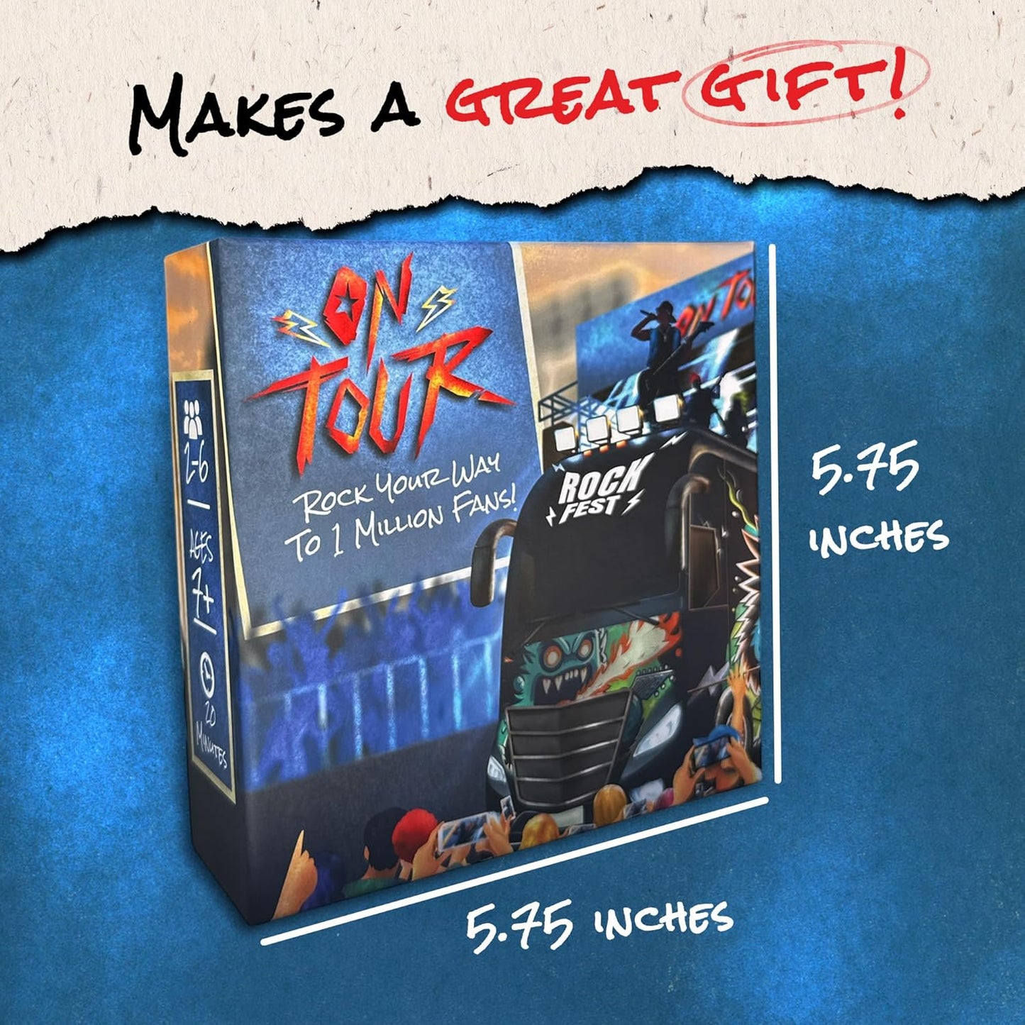 On Tour – Music Themed Card Game for Families, Mille Bornes Style | Teens & Adults | Fun Party Board Game, Travel Game, and Family Game Night Favorite 3-6 Players