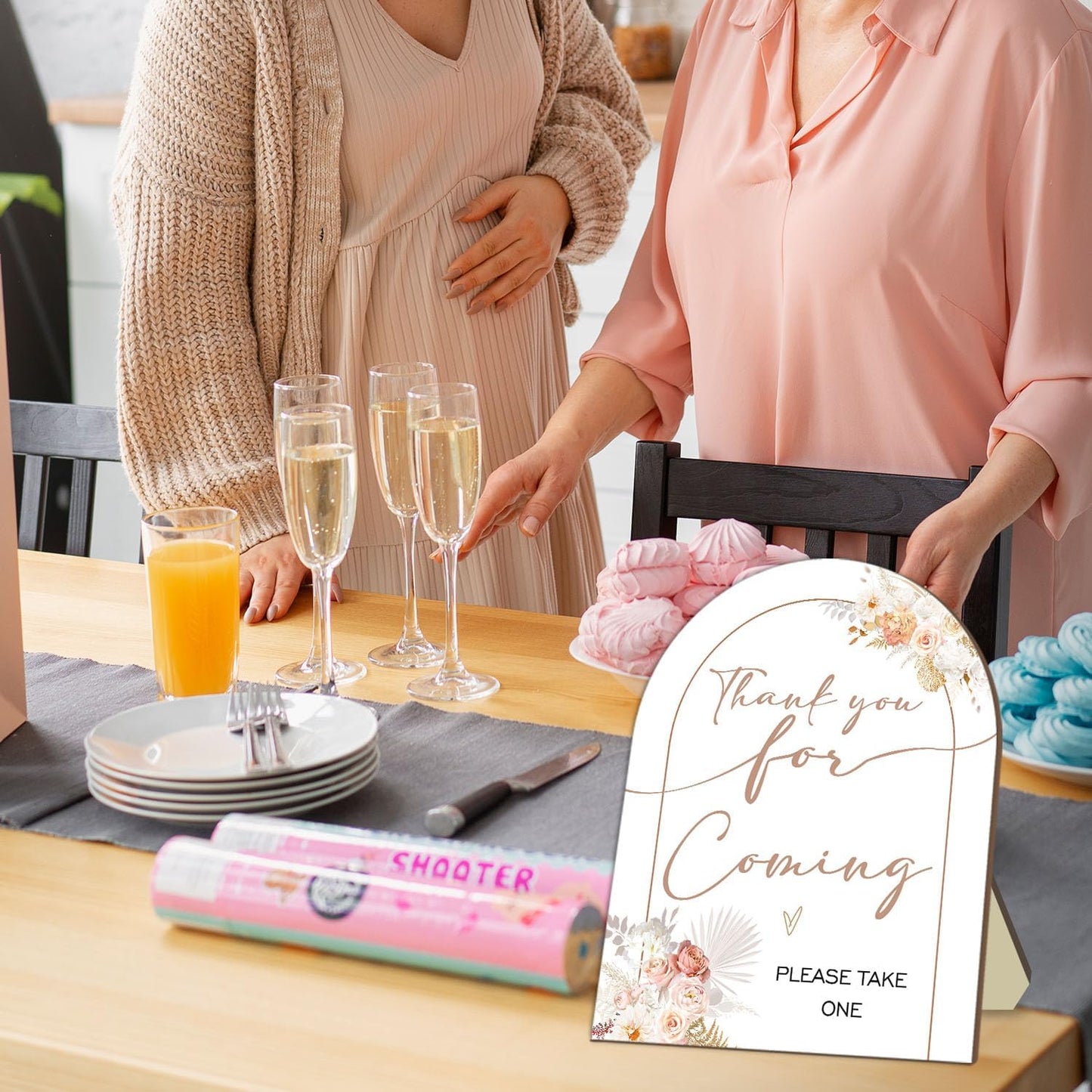 Thank You for Coming Please Take One Sign, Floral Decoration Baby Shower Sign for Guests, Bridal Shower Welcome Sign, Baby Shower Birthday Party Decor Supplies 9 * 11IN