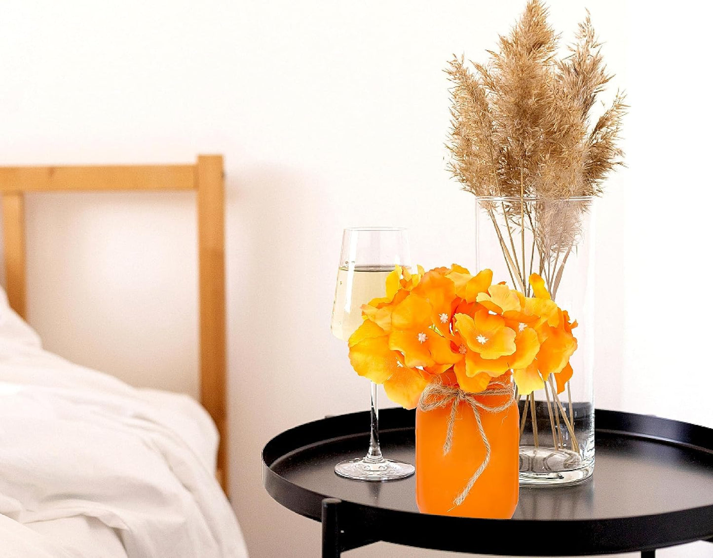 CNVOILA Thanksgiving Decorations, Thanksgiving Themed Mason Jars Centerpiece with Flower Decor - Perfect for Thanksgiving Decor Indoor, Home, Office, Dining Table