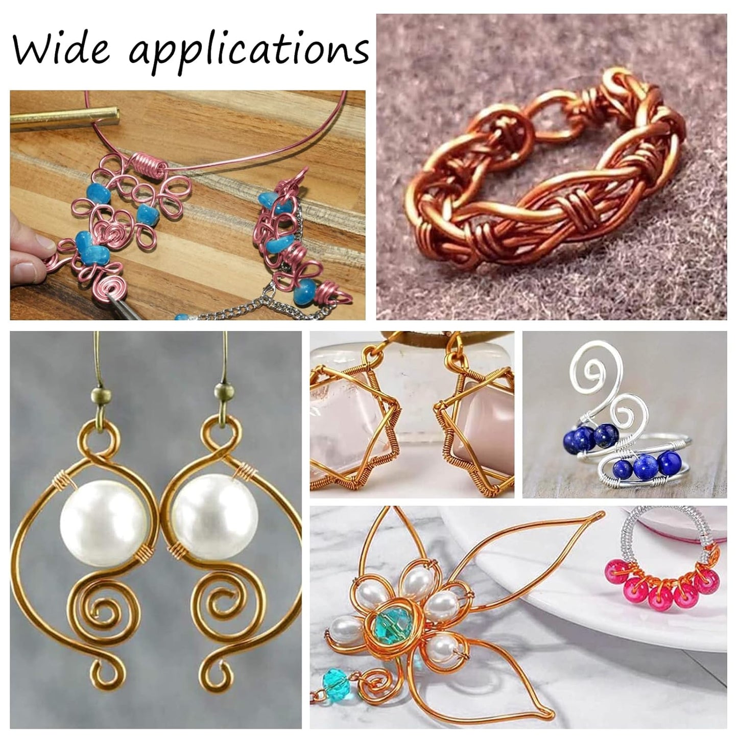 BENECREAT 9 Gauge Aluminum Craft Wire - 55 Feet Bendable Metal Sculpting Wire in Copper Tone for Craft, Floral, Plant Gardening, Model Making