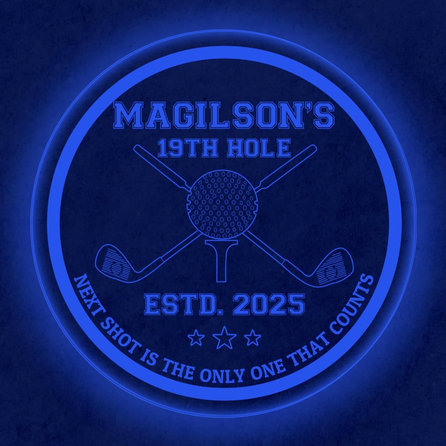 Custom Golf LED Bar Sign – Personalized Color Changing Acrylic Wall Decor for Home Bar, Man Cave, Game Room, or Patio (Golf Bar, 12 INCHES)