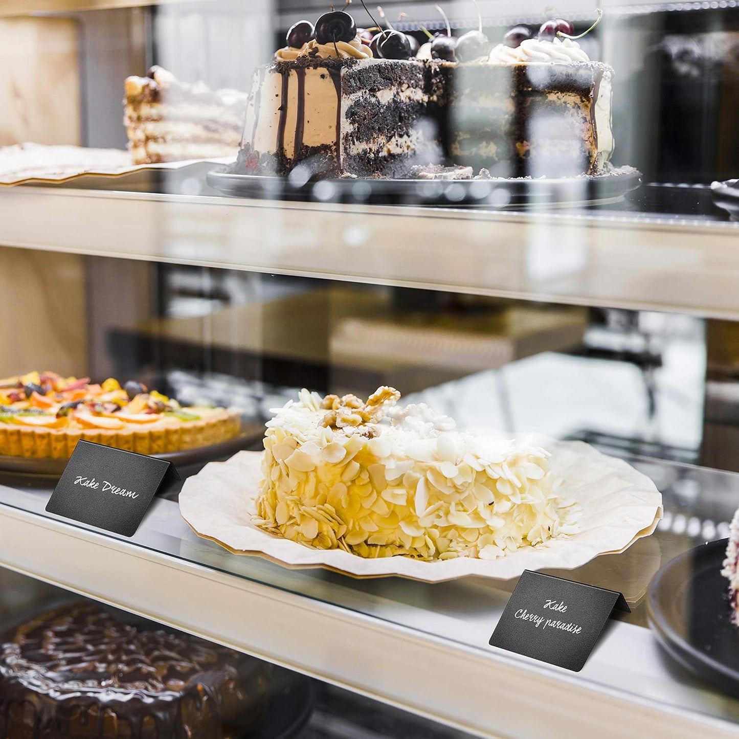 10 Pack Mini Chalkboard Signs 3x4 inch β Erasable Food Signs for Buffet - Catering - Bakeries & Parties - Small Black Chalkboard Labels - Tabletop Displays & Wedding Chalk Board Name Plates