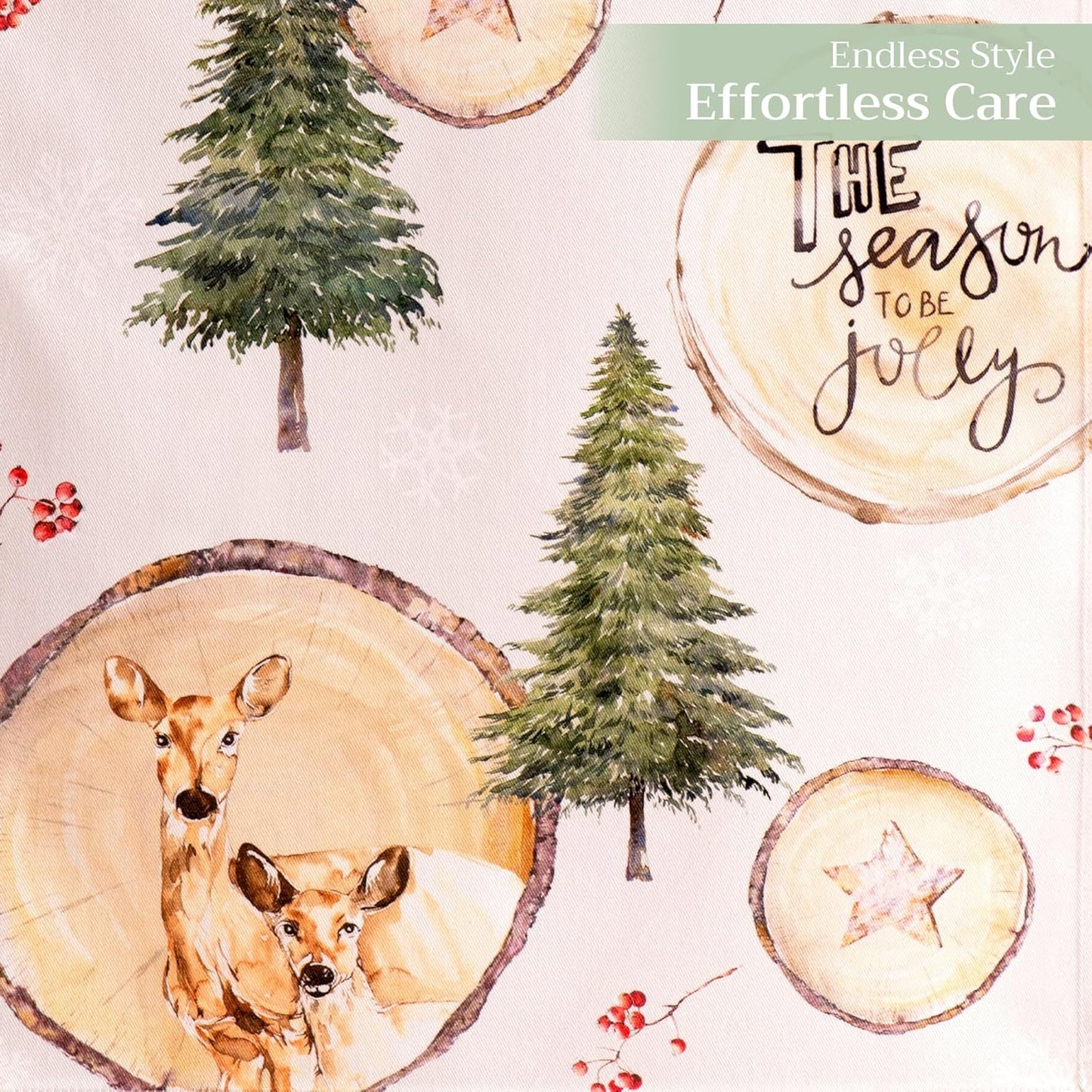 Maison d' Hermine Table Runner 100% Cotton Single Layer Table Runners 72 inches Long for Thanksgiving Christmas Decorations Home Kitchen Dining Party Wedding (Mountain Life, 14.5" x 72")