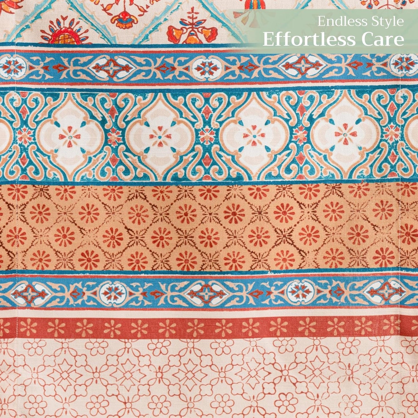 Maison d' Hermine Table Runner 100% Cotton Double Layer Table Runners 108 inches Long for Thanksgiving Christmas Decorations Home Kitchen Dining Party Wedding (Romane, 14.5" x 108")