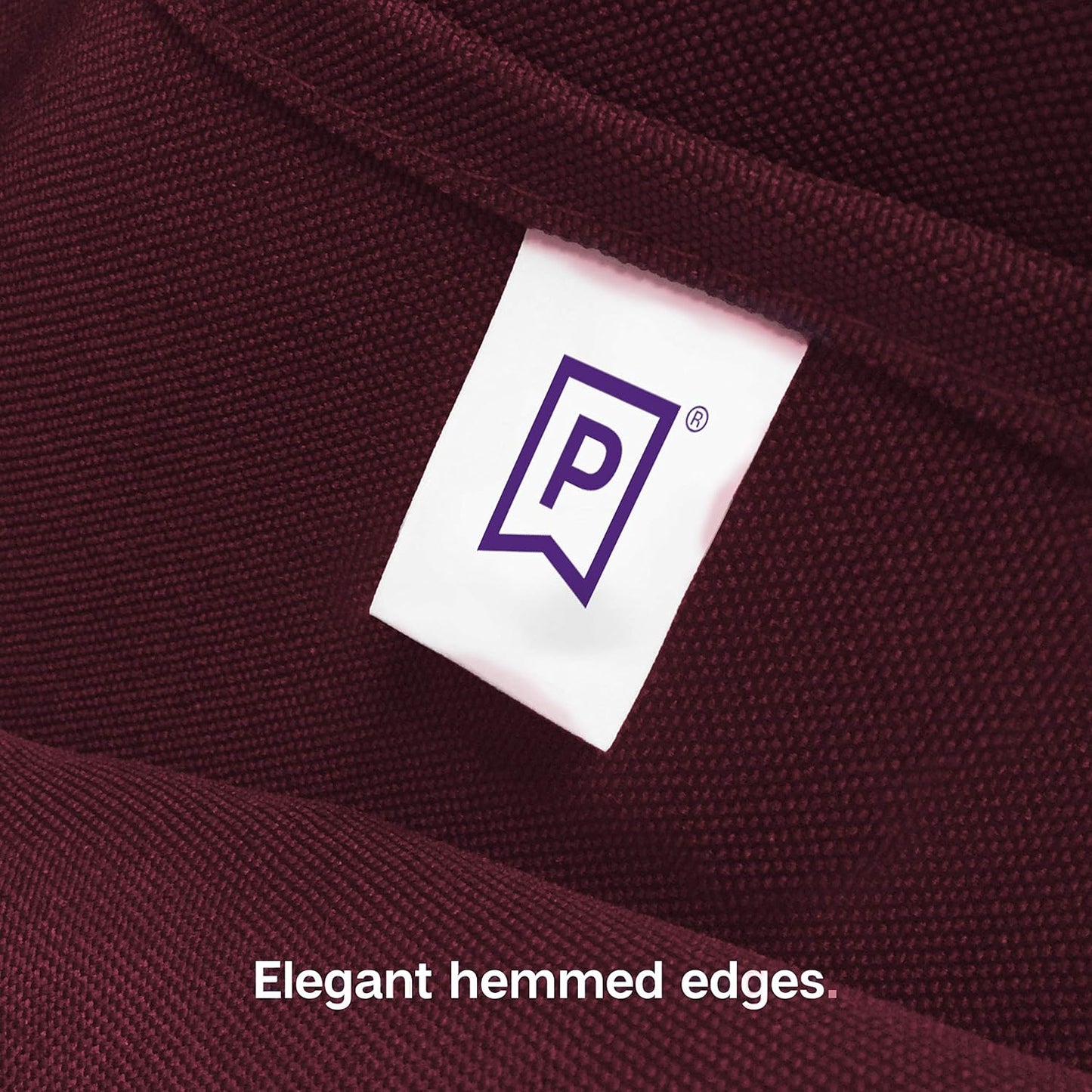 Gee Di Moda Square Tablecloth - 52 x 52 Inch Burgundy Table Cloth for Small Square or Round Tables - Heavy Duty Washable Fabric - for Buffet Table, Holiday Party, Dinner, Wedding & Baby Shower