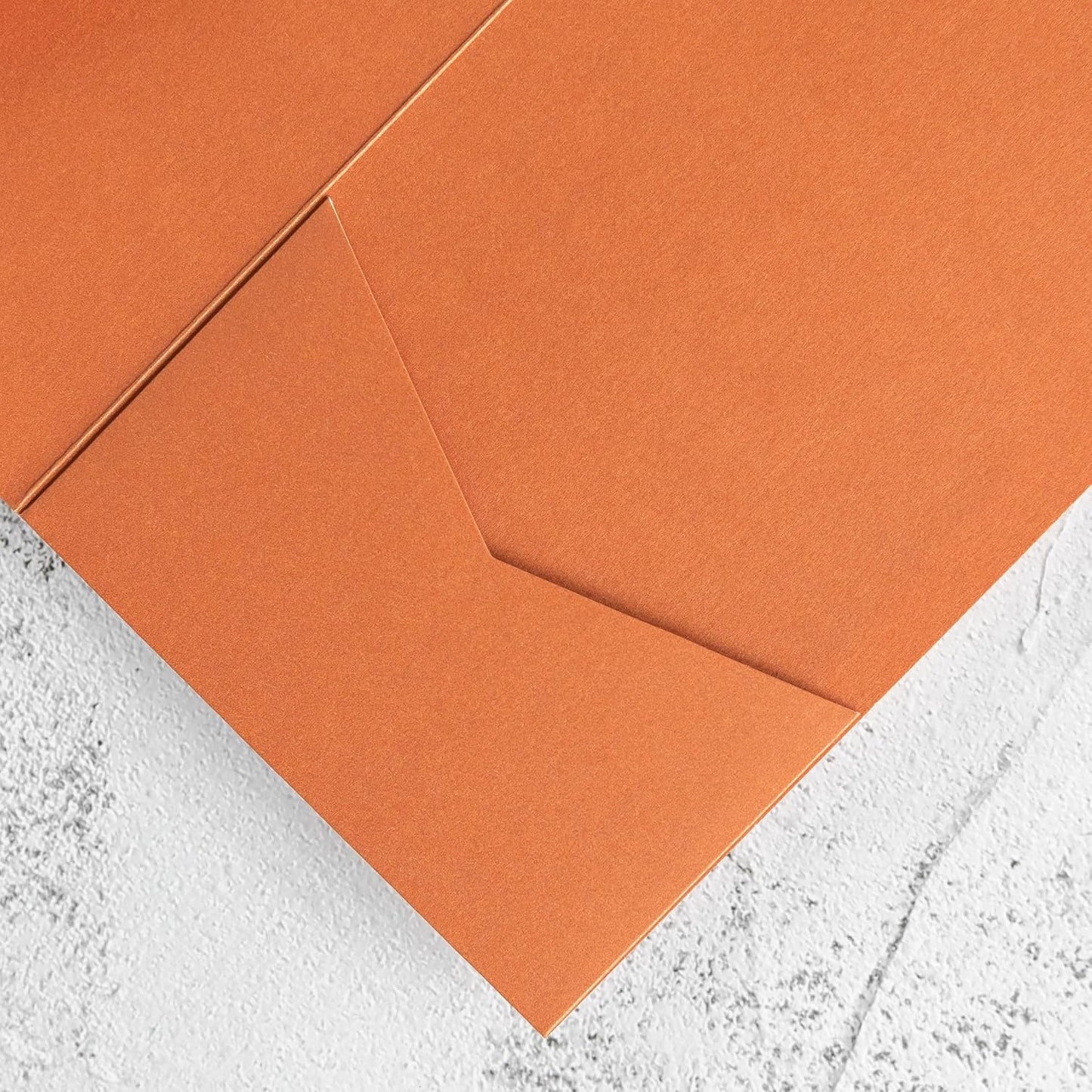 20 PCS Burnt Orange Tri-fold Laser Cut Wedding Invitation Pockets for 5x7 Wedding Cards Bridal Shower Engagement Quinceanera Invitation