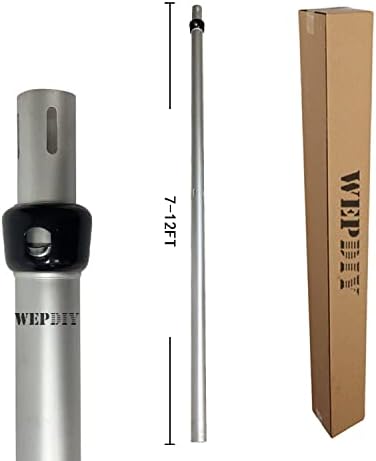 Portable Pipe and Drape Heavy Duty Backdrop Stand, ADJ Metal Frame and Heavy Metal Base for Wedding, Birthday Party, Photography Backdrop(1*VerticalBar 7-12FT)