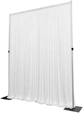 Portable Pipe and Drape Heavy Duty Backdrop Stand, ADJ Metal Frame and Heavy Metal Base for Wedding, Birthday Party, Photography Backdrop(Tall-8FT & CrossBar-10FT)