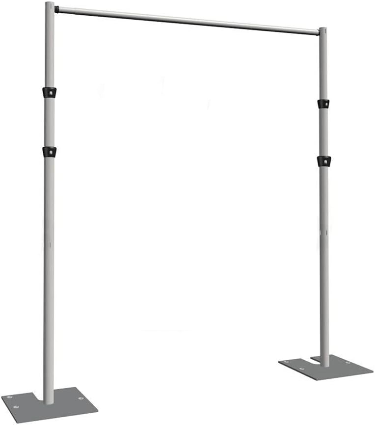 Portable Pipe and Drape Heavy Duty Backdrop Stand, ADJ Metal Frame and Heavy Metal Base for Wedding, Birthday Party, Photography Backdrop (Tall(4-10FT) & CrossPipe-10FT)