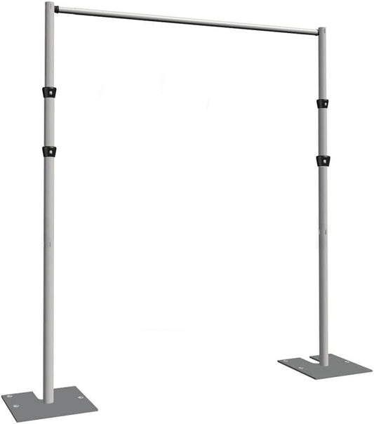 Portable Pipe and Drape Heavy Duty Backdrop Stand, ADJ Metal Frame and Heavy Metal Base for Wedding, Birthday Party, Photography Backdrop (Tall(4-10FT) & CrossPipe-10FT)