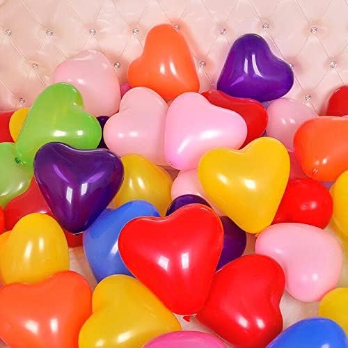 50pcs 10-inch Heart shaped balloons 3 Kinds of Color Latex Balloons for Valentines Day,Propose Marriage,Wedding Party.(red, pink, white)