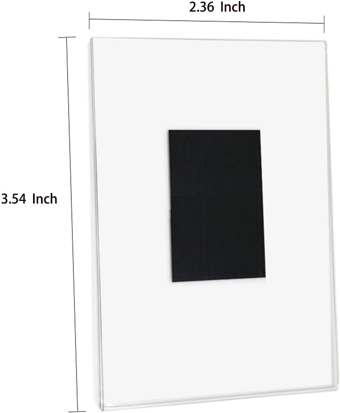 8 Pcs Magnetic Picture Frames for Refrigerator 2.36 x 3.54 Inch, Acrylic Magnetic Picture Frames, Mini Clear Picture Display Frame