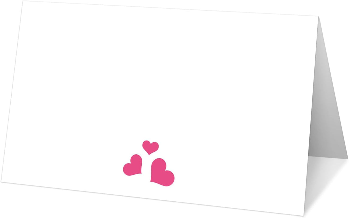 25 Pink Heart Place Cards for Table Seating, Cute Wedding Name Place Cards, Tent Card for Birthday Baby Shower Bridal Shower Reception Dinner Party Decorations -A27