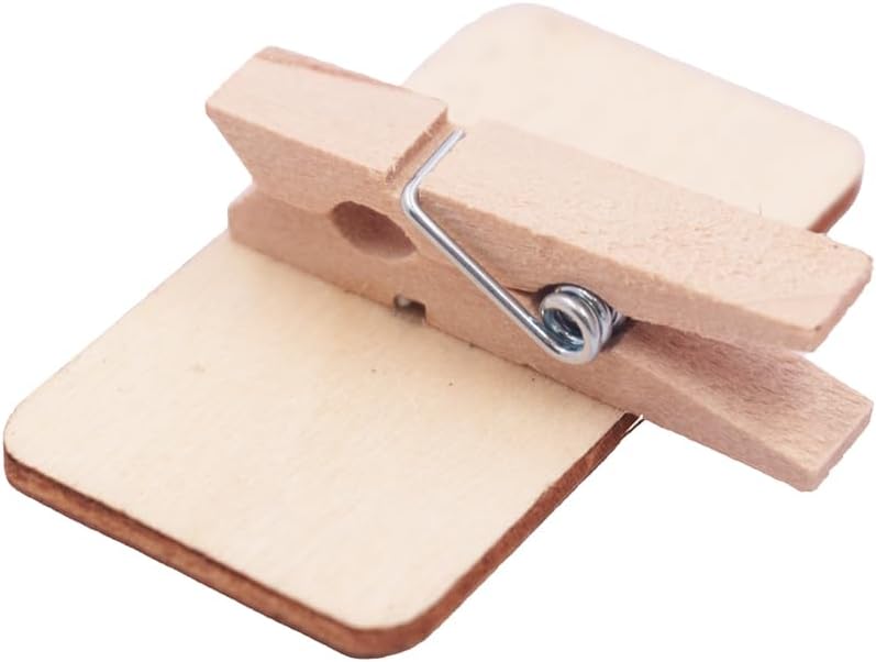 72 Count Chalkboard Signs Clips - Rectangle Wood Framed 2" x 1.5" Wooden Blackboard for Crafts, Home Decor, and Organization, Perfect for Special Occasions and Events Decoration