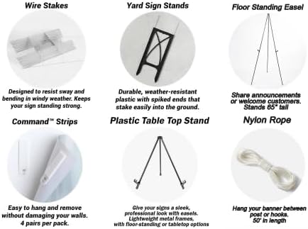 Wedding Welcome Sign, Welcome To Our Wedding Sign,12" x 18" (Small), 27" (Medium), 36" (Large), Plastic, Modern, Pole Mount, Weather