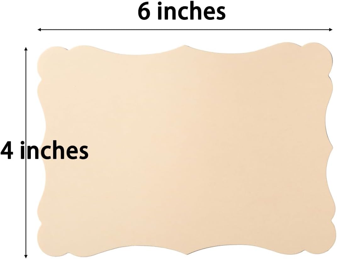 50 Pack Blank Kraft Cards Cardstock Thick Paper Brown Greeting Cards for DIY Gift Card Menus, Baby Shower and Wedding Invitations (Brown, 4x6IN)