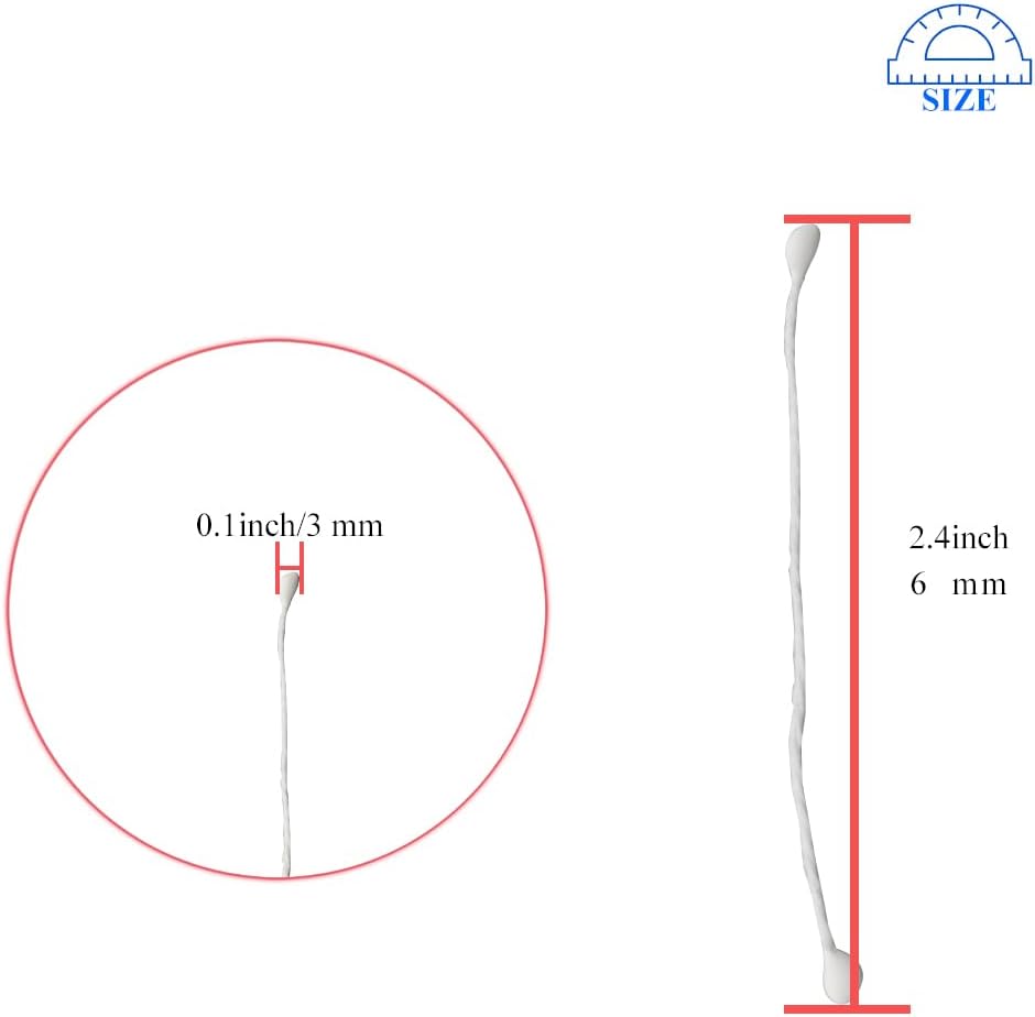 HAHIYO 700Pcs 3mm White Matte Double Head Flower Stamen Pistil for Flower Making Scrapbook Decoration - Handmade Artificial Flowers Pistil Matt-Like Floral Stamens Flowers Pollen Stamen