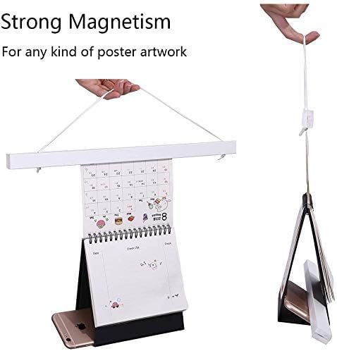 30x20 30x40 30x30 Poster Frame, Magnetic Light Wood Wooden Frame Hanger for Photo Picutre Canvas Artwork Art Print Wall Hanging (1 Pack, 30", White)