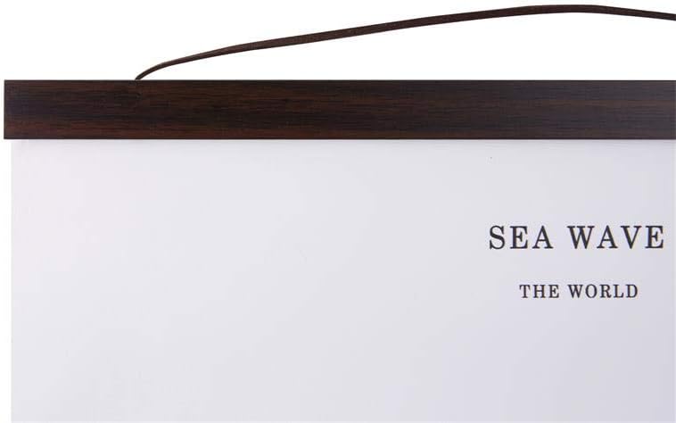 25x16 25x35 25x38 Poster Frame, Magnetic Light Wood Wooden Frame Hanger for Photo Picutre Canvas Artwork Art Print Wall Hanging (1 Pack, 25", Walnut)