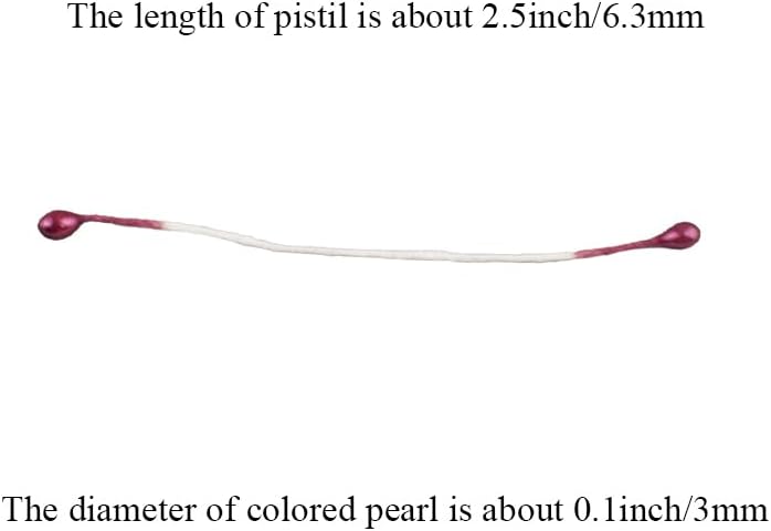 HAHIYO 700Pcs 3mm Dark Purple Pearl Double Head Flower Stamen Pistil - Handmade Artificial Pearlized Floral Pollen for Flower Making, Scrapbook Decoration