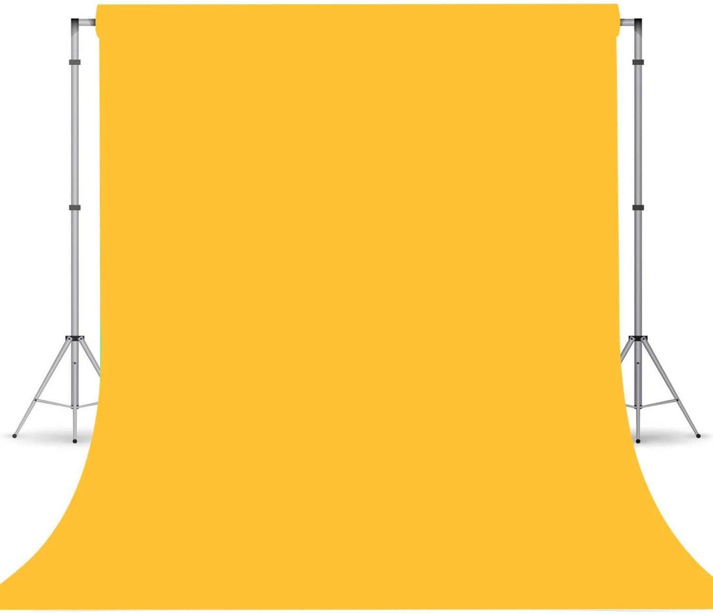 Yellow Photo Backdrop, Photo Booth Portrait Photography Backdrops, Studio Yellow Backdrop for Photoshoot Streaming Video Shooting 5x7ft