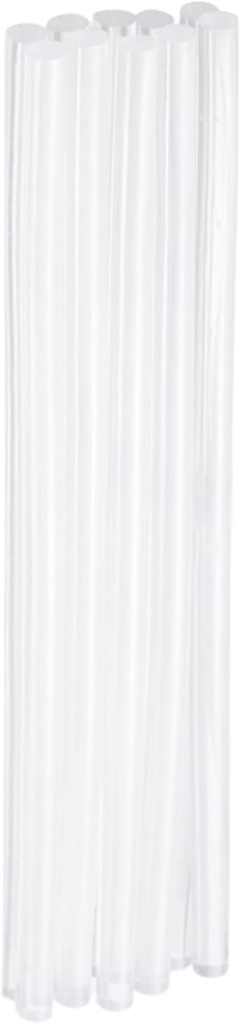 HARFINGTON 10pcs Hot Glue Sticks 0.28" Dia x 7.87" Long EVA Mini Hot Melt Adhesive Glue Stick for Hot Melt Gun Wood Plastic Glass Flowers Fabrics Foam, Clear