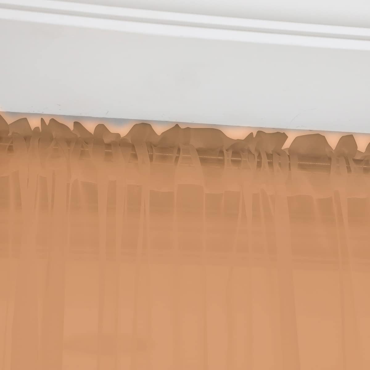 Window Brown Sheer Curtains 145 Inches Long 2 Panels Sheer Curtain Basic Rod Pocket Panel for Bedroom Children Living Room Yard Kitchen (Brown, 52" W x 145" L | 2 pcs)