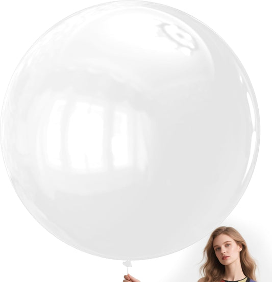 KAWKALSH White Balloons 9pcs 36 Inch Extra Large Big Jumbo Giant Matte White Latex Helium Balloons for Wedding Bridal Graduation Engagement Baby Shower Birthday Party Decorations