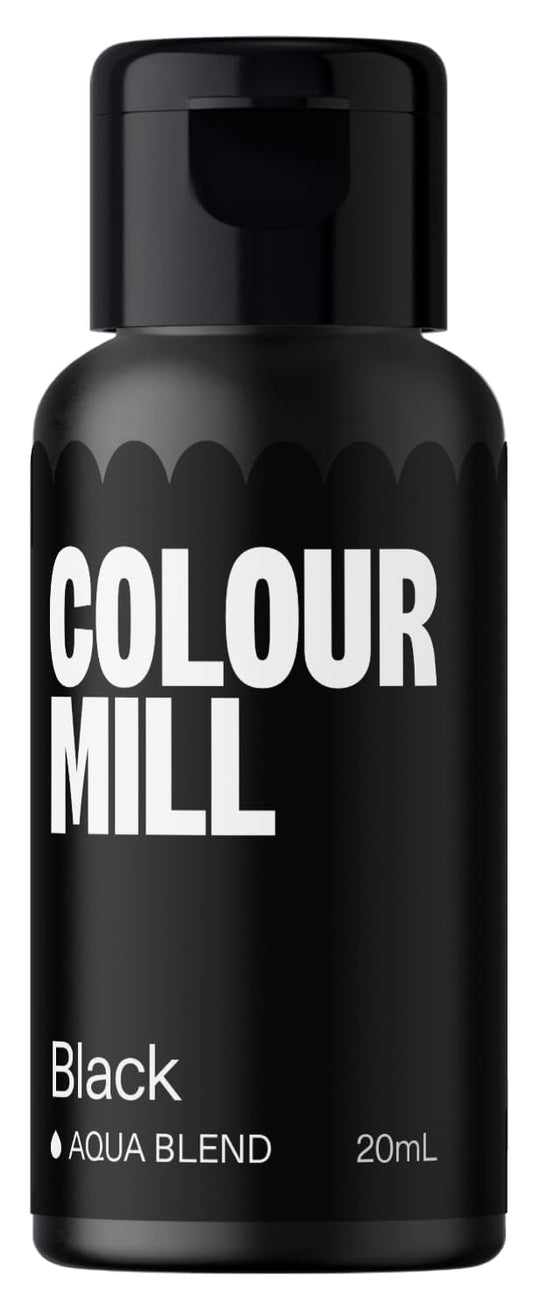 Colour Mill Aqua Blend Water-Based Food Coloring, 20 Milliliters Black
