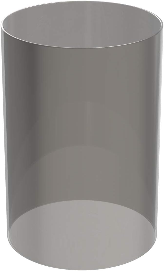 Electroplated Glass Hurricane Mirror Effect Cylinder Candle Holder Bottomless Glass Sleeve Lamp Shade Replacement (Grey,3X12)