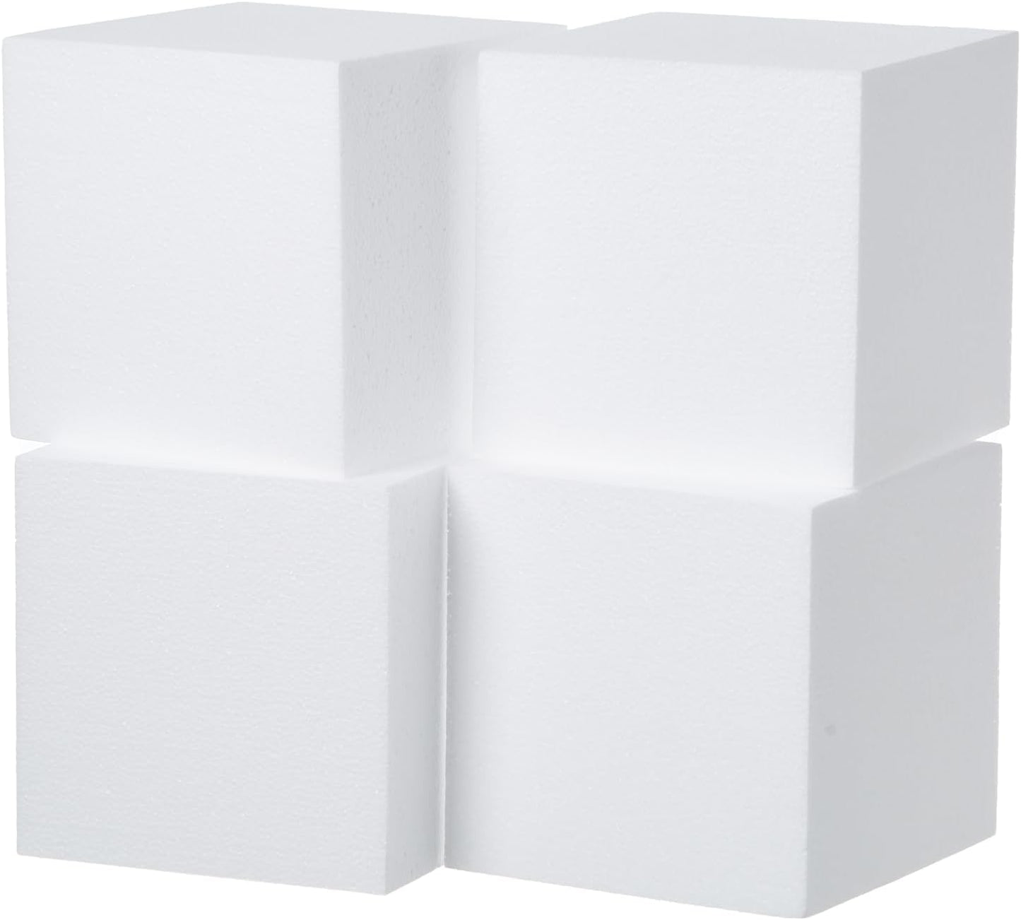 Crafare 4 Pack Craft Foam Blocks 6x6x6inch Polystyrene Brick Square for Arts School Projects Sculptures Floral Arrangements Modeling and Centerpieces