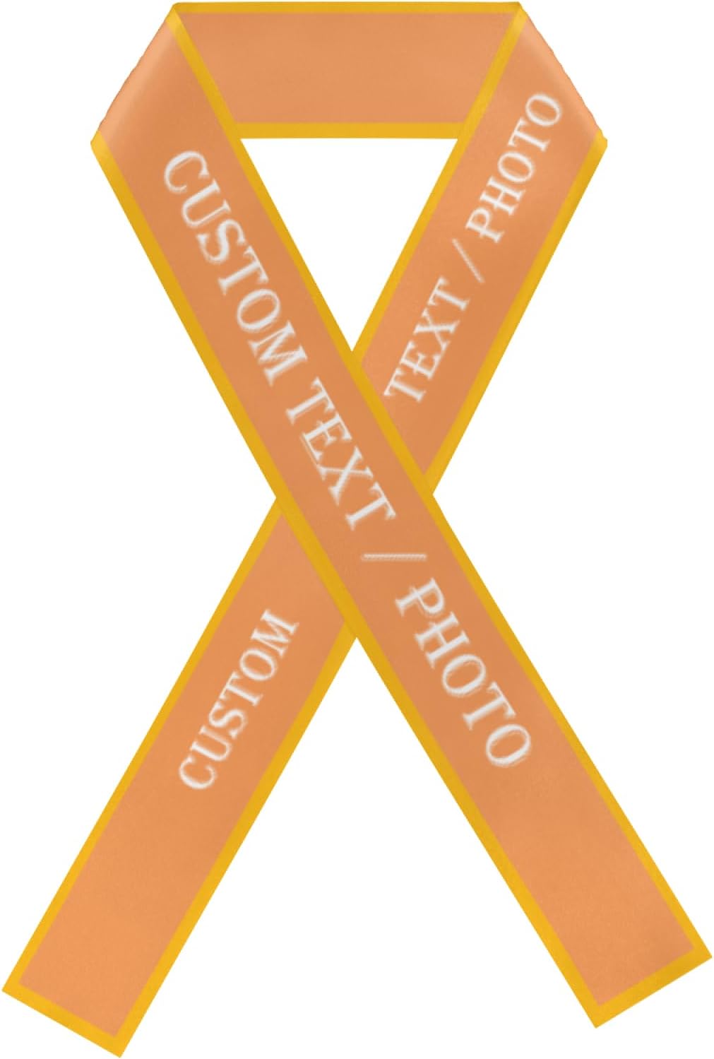 Custom Sash,Personalized Birthday Sash with Text Photo,Customized Bachelorette Sash Quote Sash Bride to Be Sash Color Optional (With decorative edge, Orange)