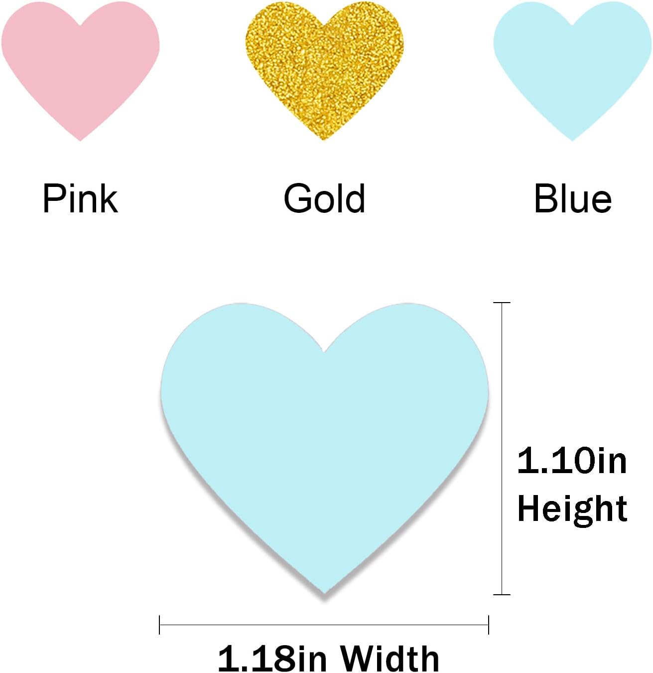 Blue Gold Pink Party-Decorations Gender-Reveal - 200Pcs Heart Confetti Sprinkle Paper Dot Table Decor Baby Birthday Ideas Even Party Supplies