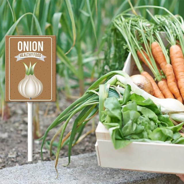 Eveokoki Aluminum Seed & Plant Labels - Plant Markes for Seedlings-Plant Tags for Pots - Garden Signs for Vegetable - Durable Markers for Plants Outdoor Waterproof - Garden Decor for Farmhouse