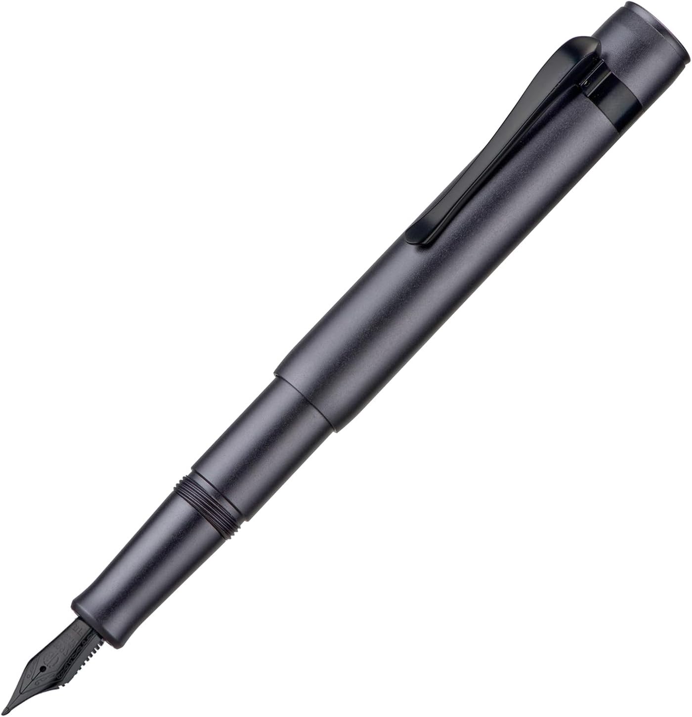 Hongdian M2 Black Forest Mini Fountain Pen, Long Blade Nib & Sleek Shape Aluminium Short Pocket Travel Pen (Space Gray)
