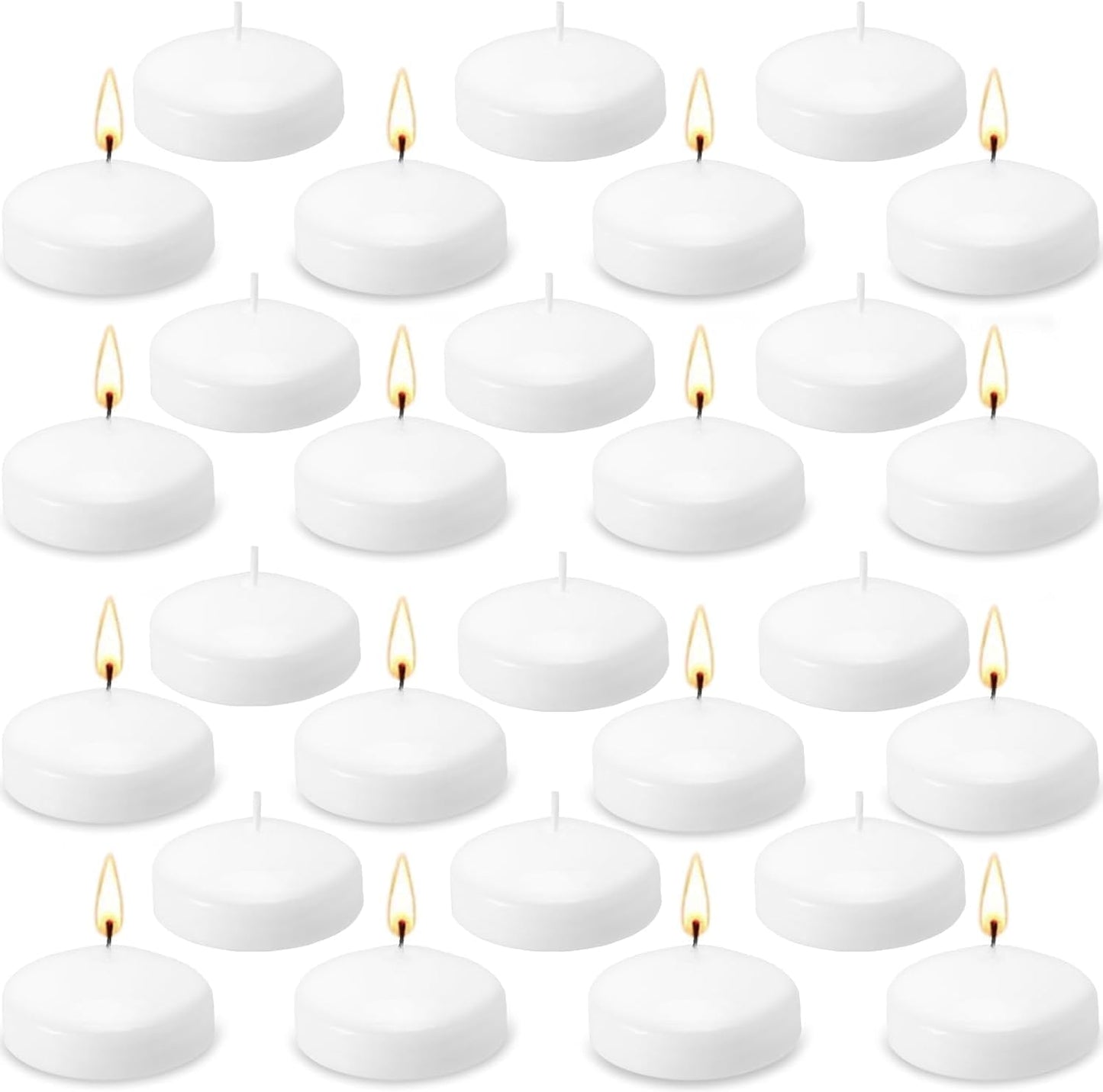 72 Floating Candles, Smoke-Free and odorless, Burning continuously for 5-6 Hours, White, 2-inch Floating Candles, Suitable for Valentine's Day, Weddings, Holidays, Home Decoration……