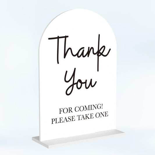 Please Take One Sign for Wedding Acrylic Arch Wedding Bridal Shower Baby Shower Welcome Table Signs for Ceremony and Reception Decor 7 x 5 Inches