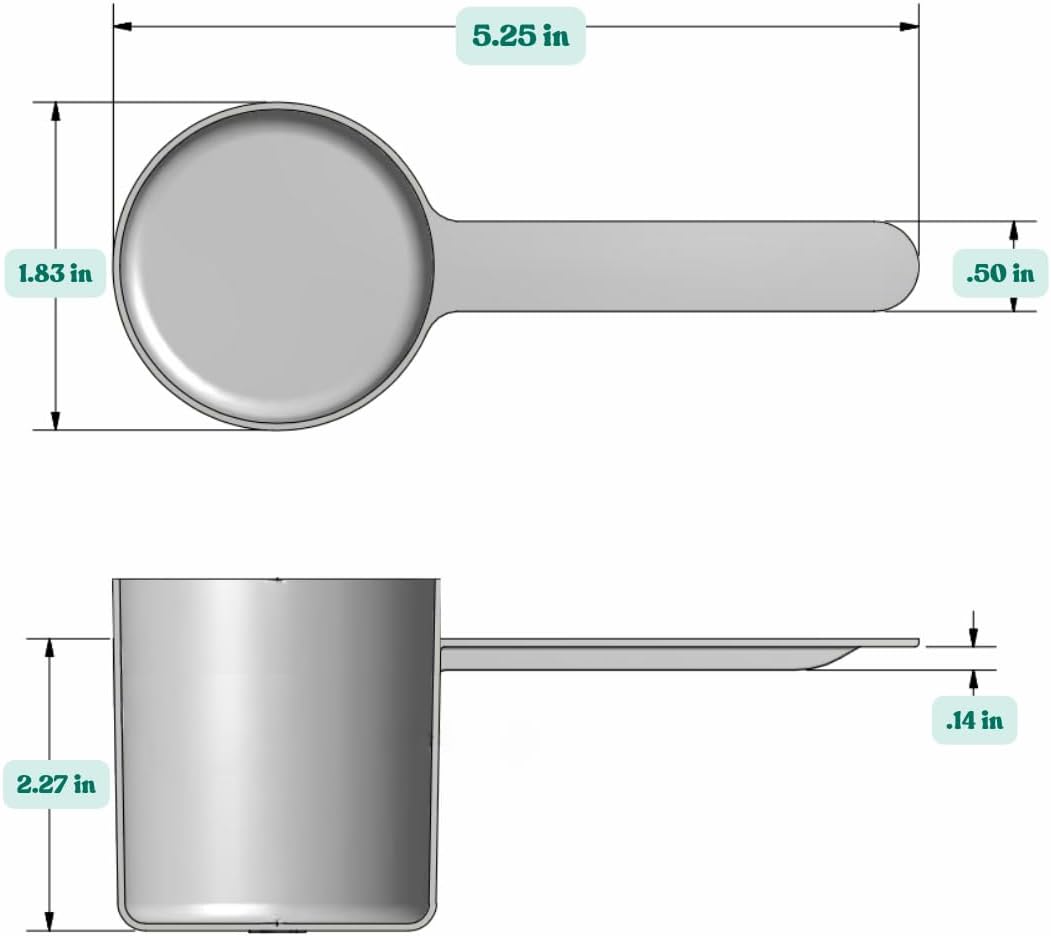 82 mL (82 CC | 2.77 Oz.) Long Handle Scoop for Measuring Coffee, Pet Food, Grains, Protein, Spices and Other Dry Goods (Pack of 10)