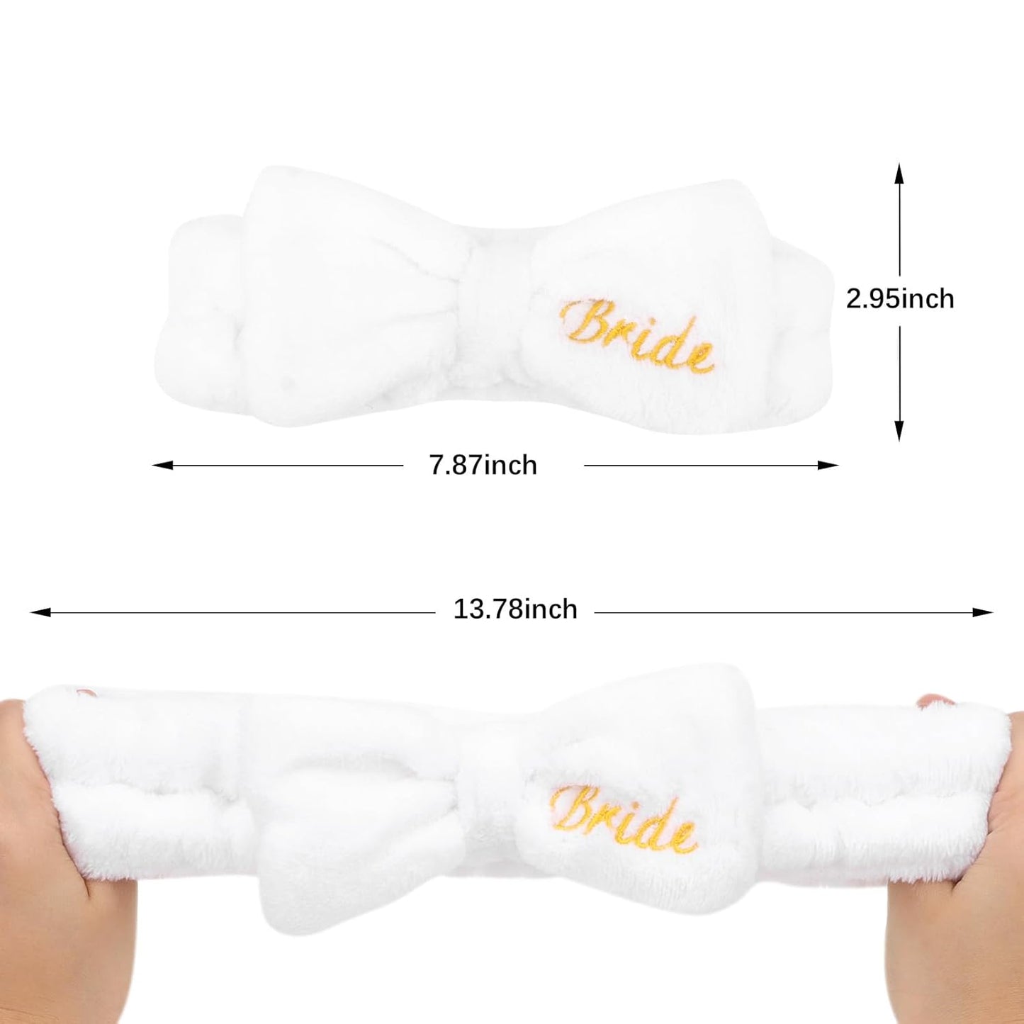 Semato Bachelorette Party Favor Set - Bride & Bridesmaid Spa Headbands (1 bride+ 7green)