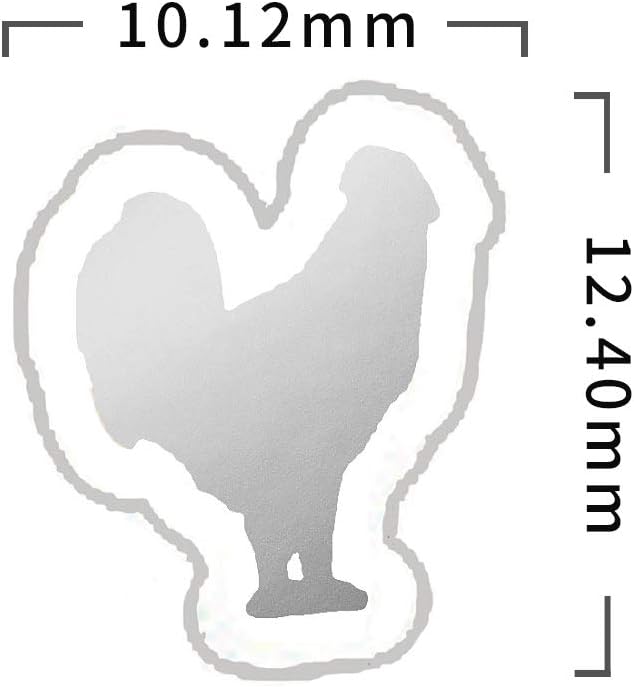 Silver Chicken Meal Stickers (50) - Waterproof Wedding Place Card Indicators