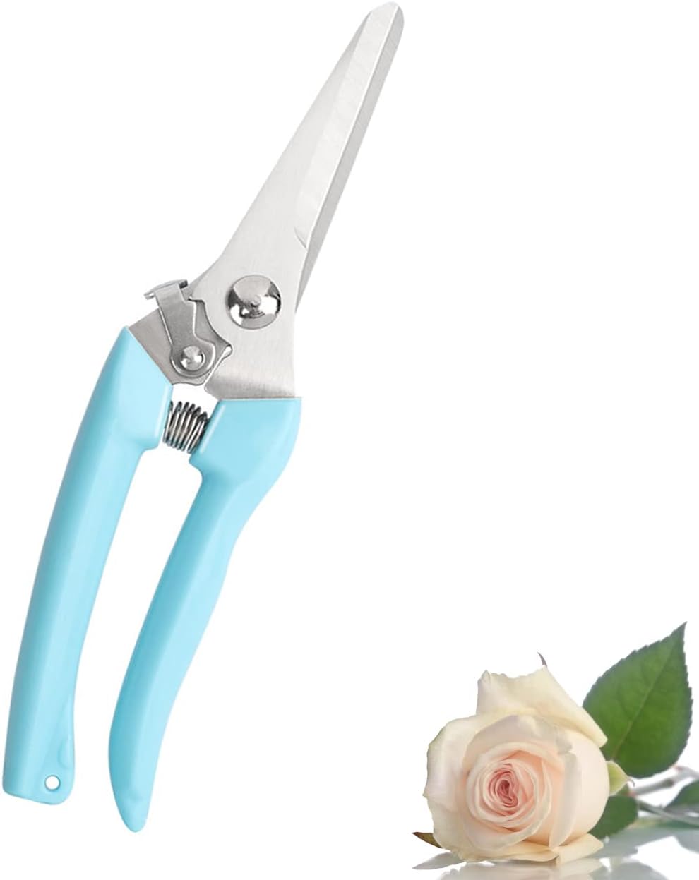 Leize Pruning Shears, Gardening Hand Pruner, Floral Shears, Strong Pruner for Flowers, Branches and Leaves (LightBlueB)