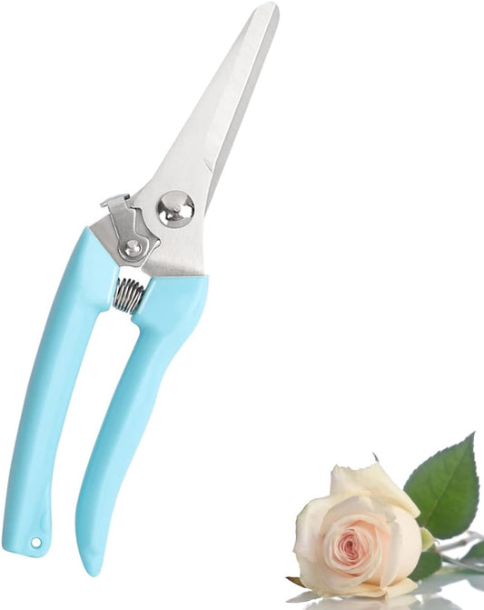 Leize Pruning Shears, Gardening Hand Pruner, Floral Shears, Strong Pruner for Flowers, Branches and Leaves (LightBlueB)