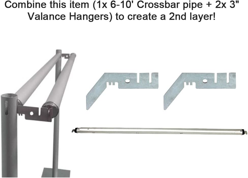 Portable Pipe and Drape Heavy Duty Backdrop Stand, ADJ Metal Frame and Heavy Metal Base for Wedding, Birthday Party, Photography Backdrop(Tall-8FT & 2*CrossBar-10FT & Hangers)