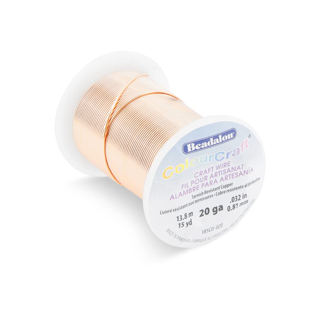 Beadalon ColourCraft Wire, 20 Gauge, Copper Color, 15 yd Spool