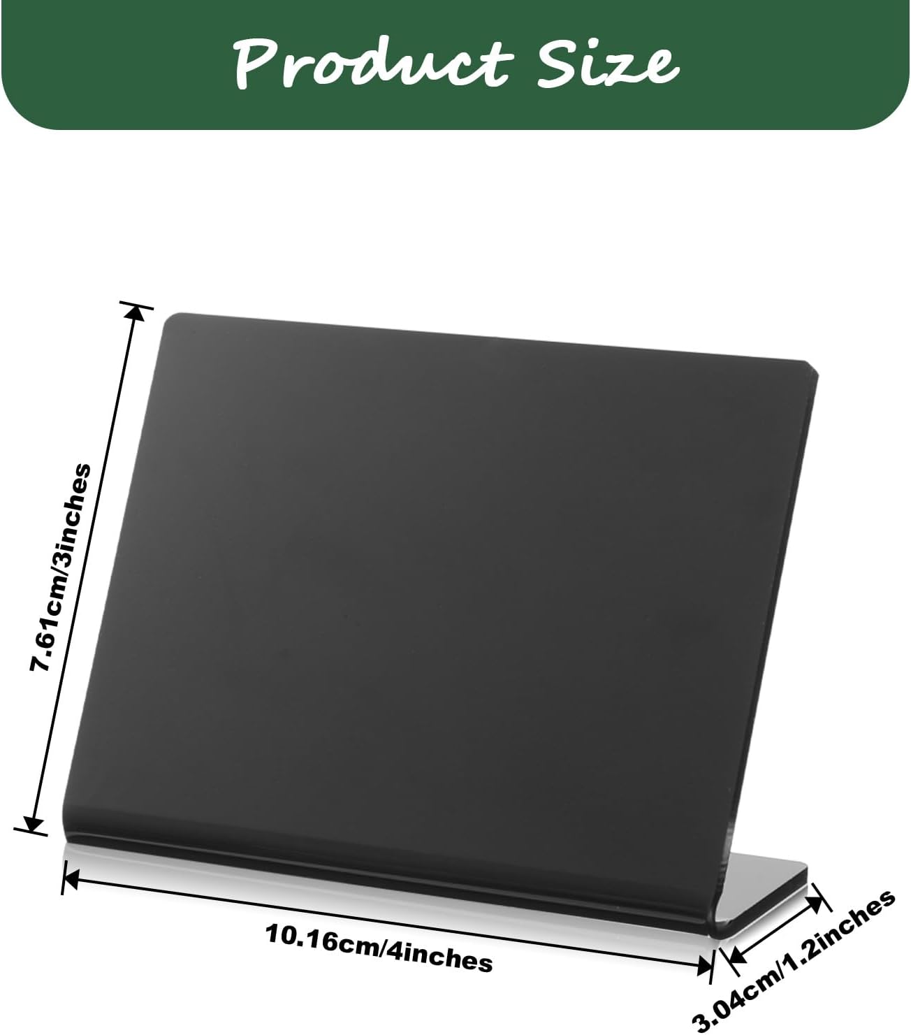 12 Pack Acrylic Mini Chalkboard Signs for Food, Black Mini Tabletop Chalkboard Signs, Small Buffet Chalkboards Signs for Weddings, Birthday Parties, Message Board Signs, Buffet, Bakery and Retail